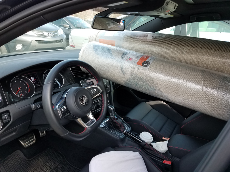 Not the most comfortable driving position, but it works